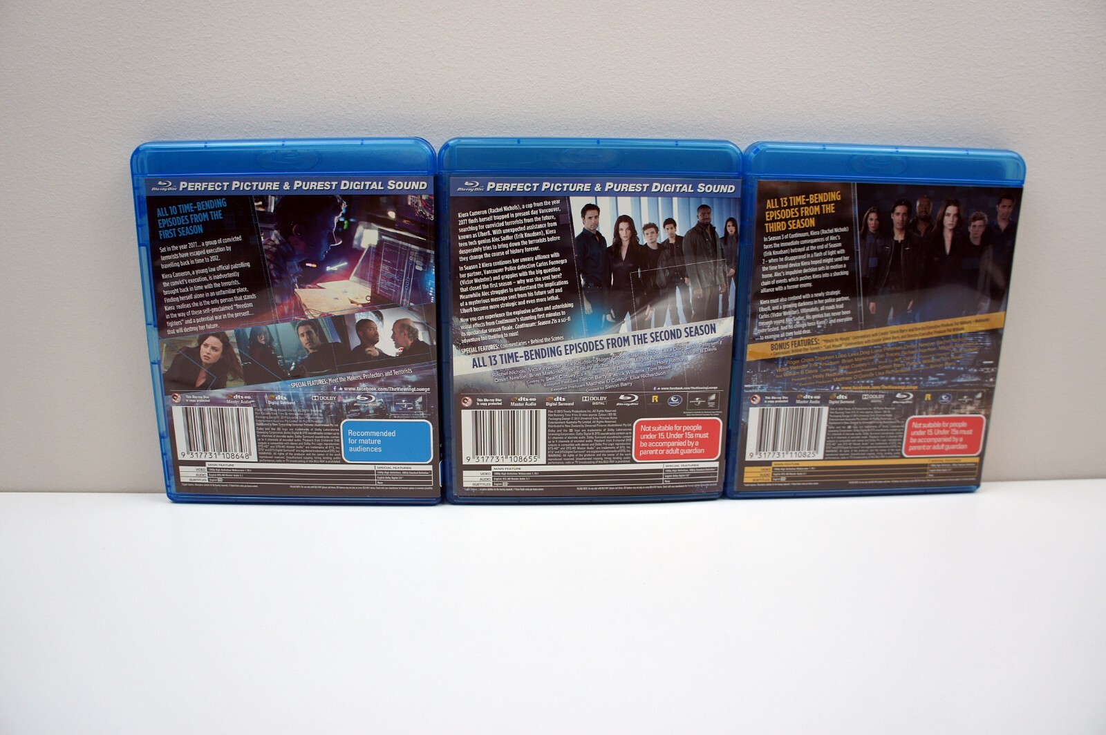 Continuum Seasons 1-3 Blu Ray Rachel Nichols Sci Fi Region All Rare – Free Post