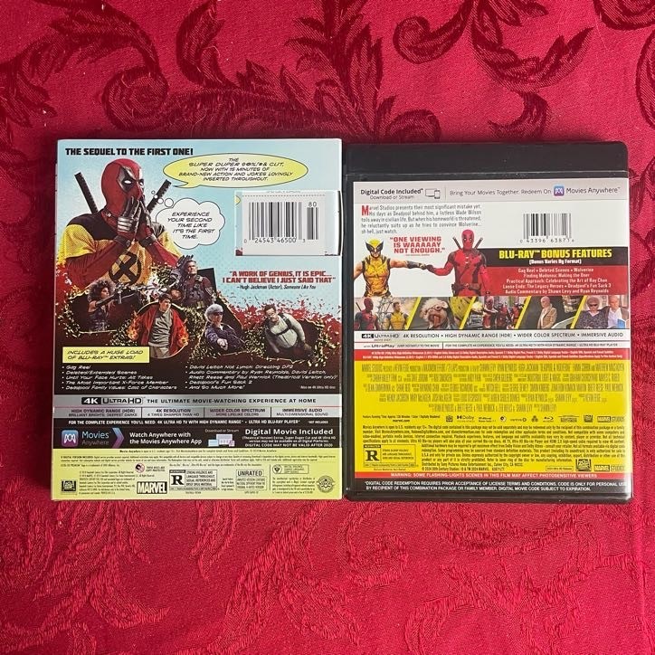 DEADPOOL 2 + DEADPOOL & WOLVERINE (4KUHD + Blu-ray) Marvel, Ryan Reynolds