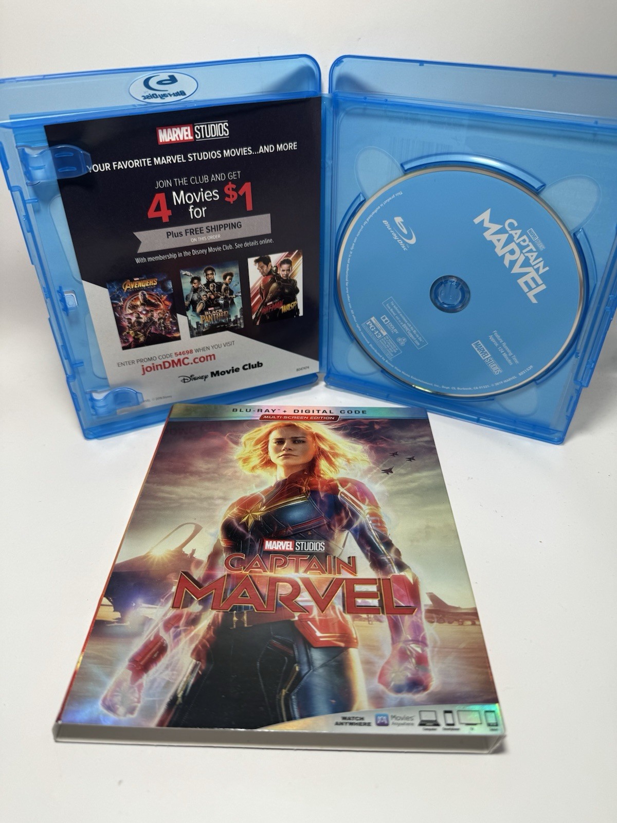 Captain Marvel Blu-Ray Slipcover Digital Multi-Screen Edition Marvel Studios