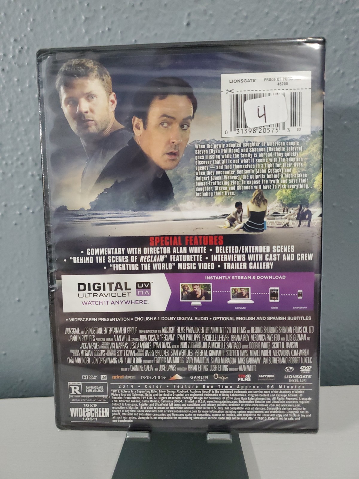 Reclaim (DVD, 2014, WS) w/ Slipcover John Cusack Luis Guzman Sealed Brand New