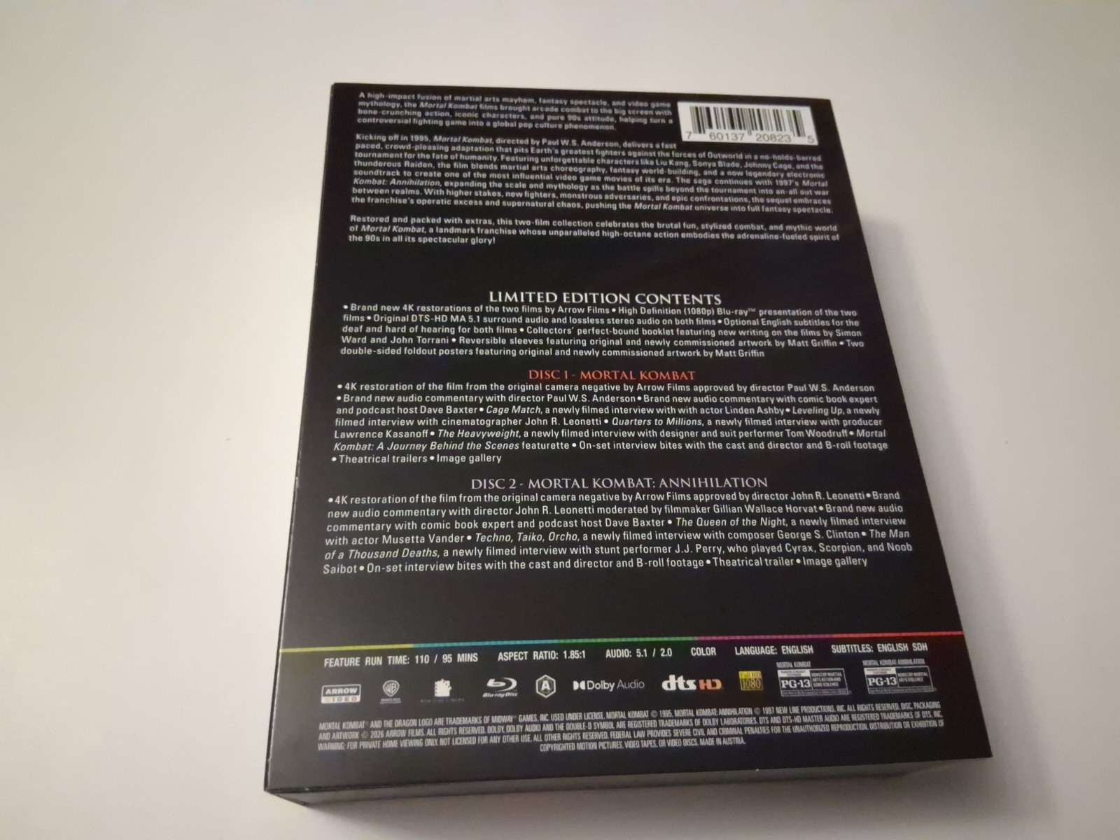 Mortal Kombat Kollection Limited Edition (Blu-ray, Arrow Video, Annihilation)