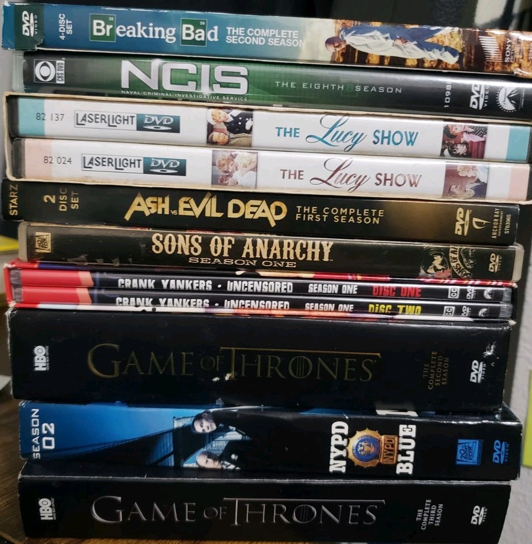 Lot of 9 TV Show DVDs Sons of Anarchy Game of Thrones NYPD Blue NCIS Lucy Show