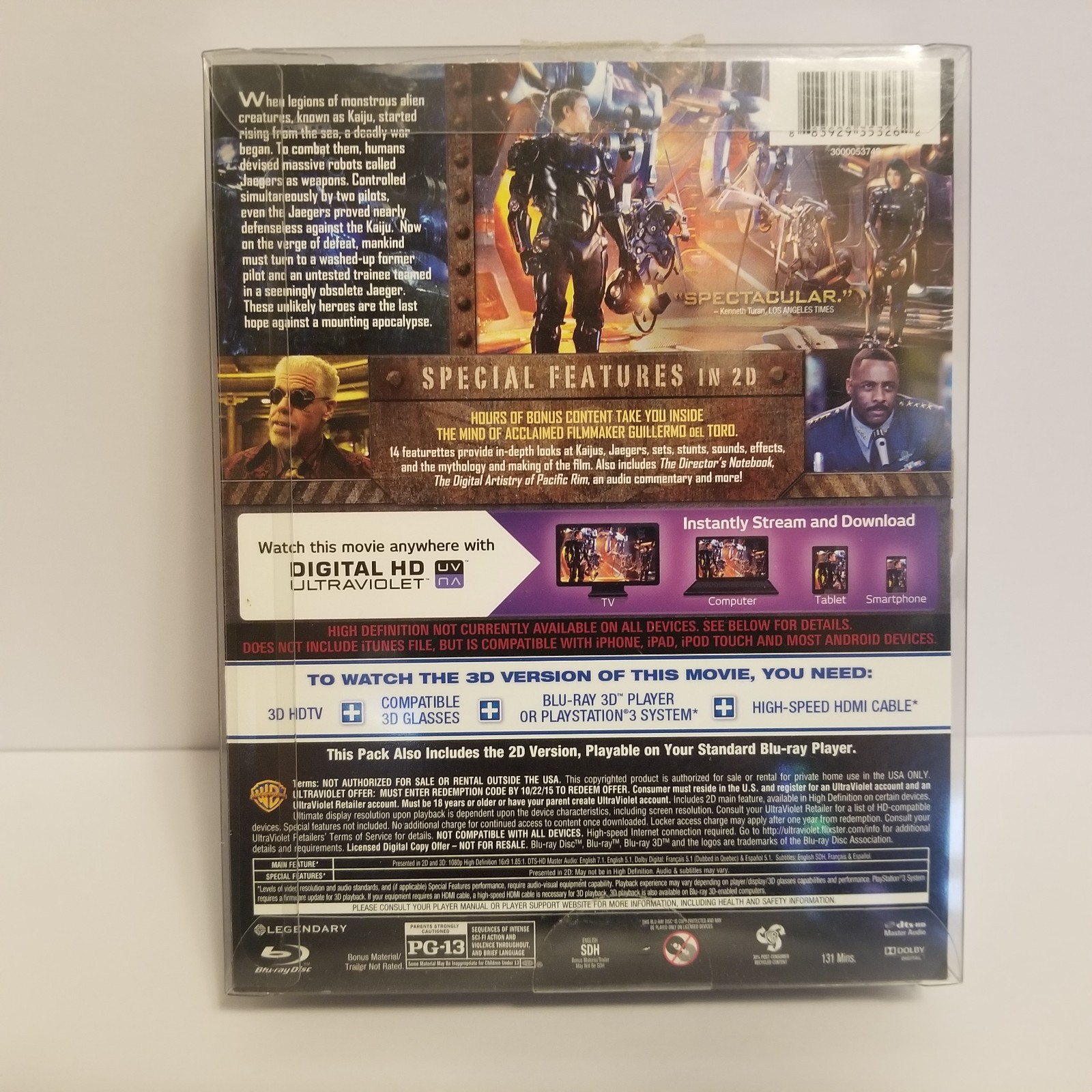 Pacific Rim Blu-Ray/DVD/Blu-Ray 3D Limited Edition collectible set