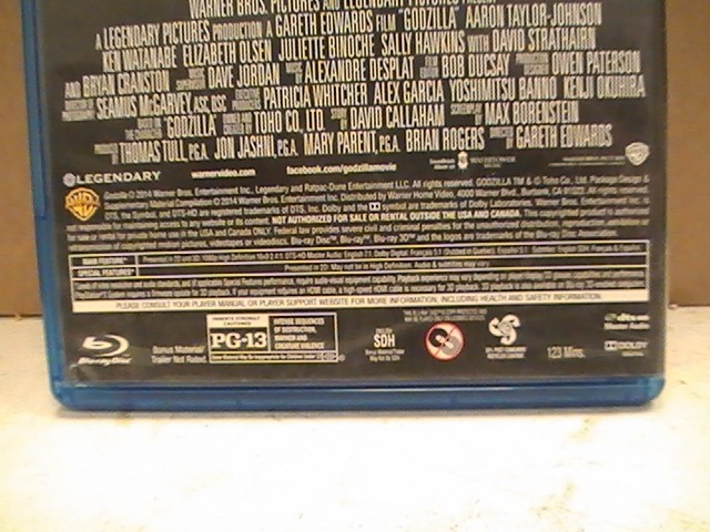 Godzilla 3D Blu-ray 2014 Monarch Gareth Edwards Aaron Johnson Watanabe Olsen Jon