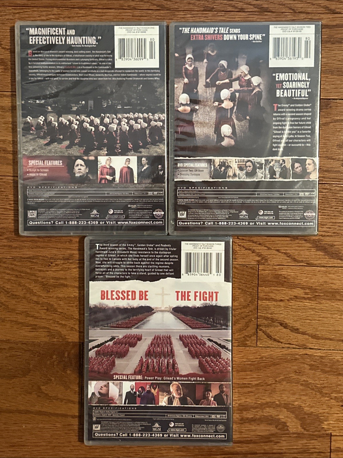 The Handmaid’s Tale Series Complete Seasons 1, 2, 3 (3 DVD Sets) NEW SEALED
