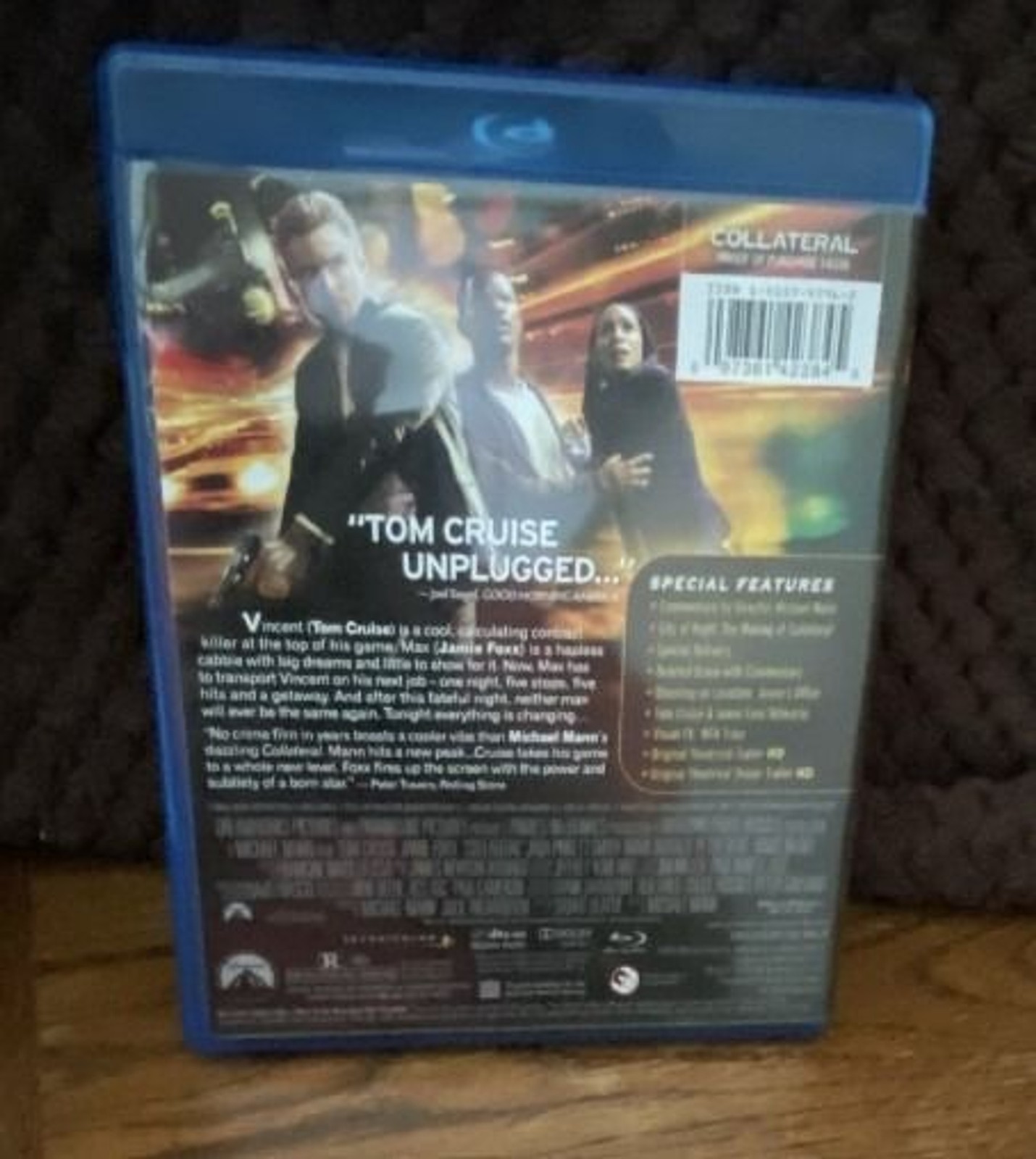 Paramount Pictures COLLATERAL Blu-ray Tom Cruise Jamie Foxx Michael Mann R