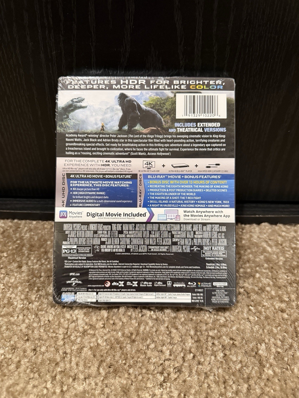 King Kong [4K + Blu-Ray + Digital] (Steelbook) Bonus Disc Rare & OOP! BRAND NEW!