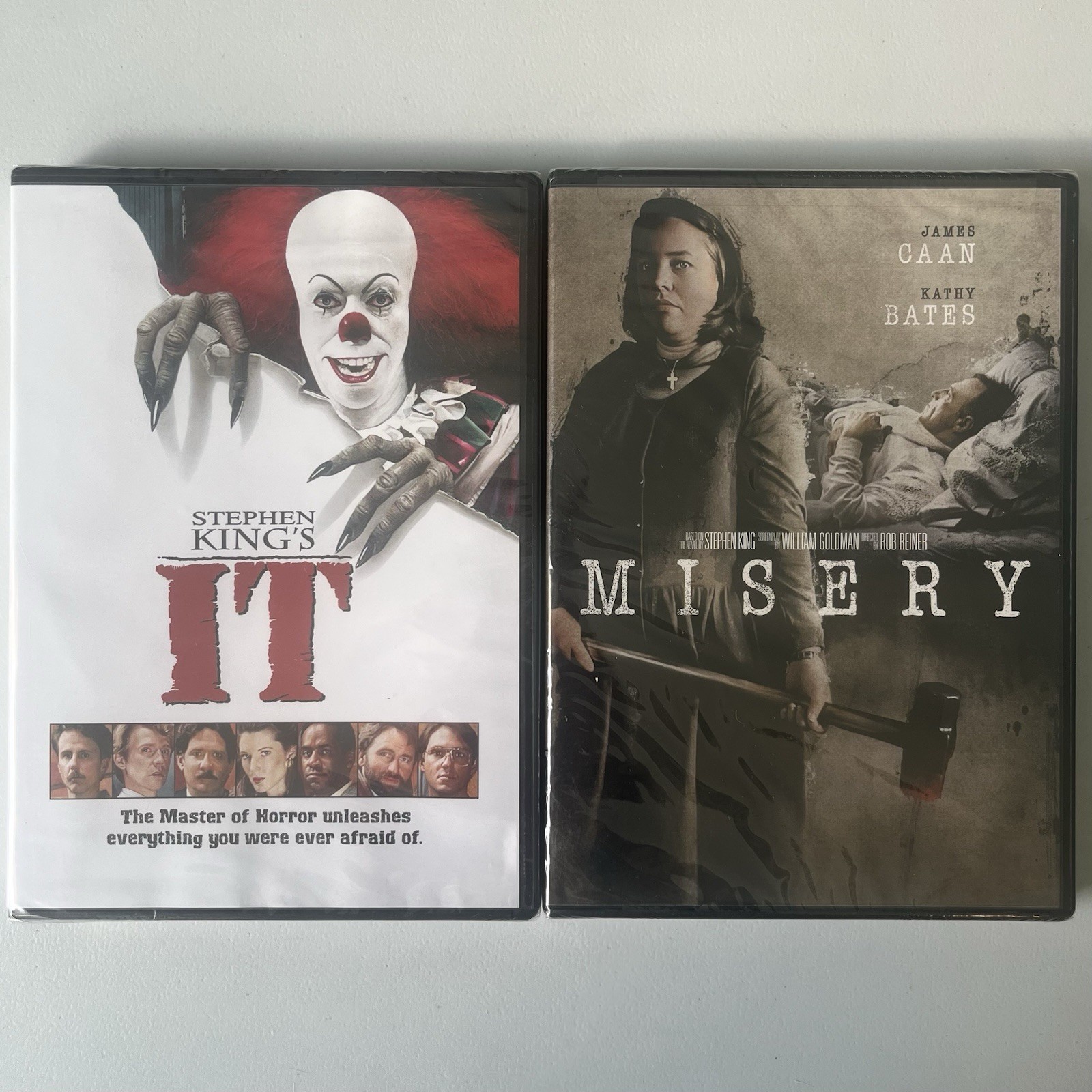 Stephen King IT & Misery DVD 1990 New John Ritter Kathy Bates Rob Reiner Horror