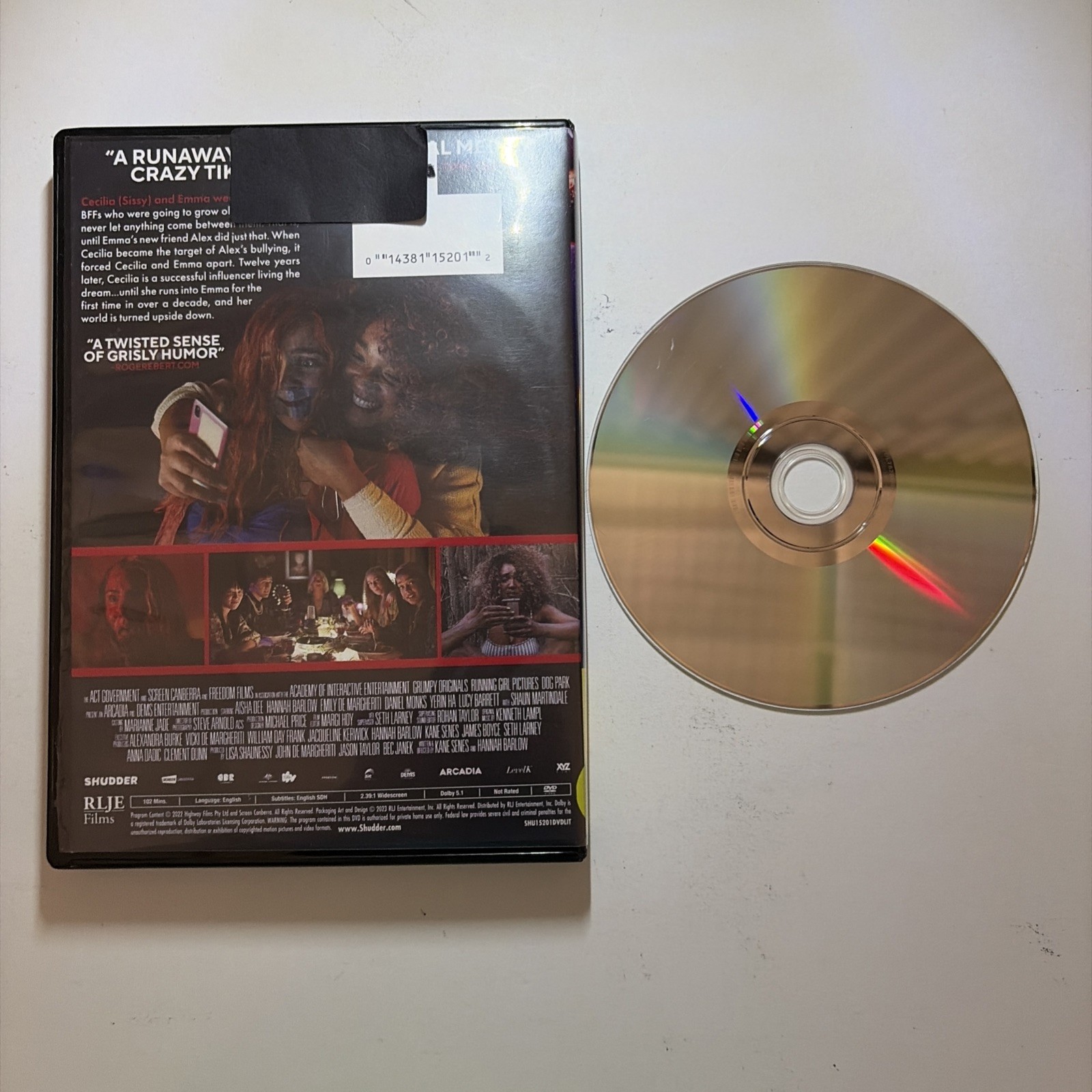 Sissy (2022) DVD Horror Thriller Shudder Aisha Dee Hannah Barlow