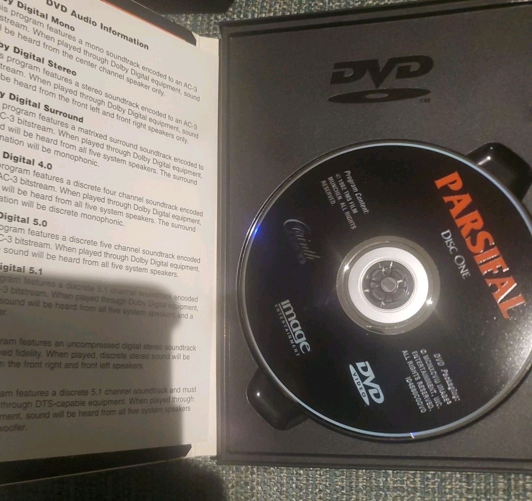 WAGNER’S: PARSIFAL 2 DISC DVD SET WITH SLIP BOX
