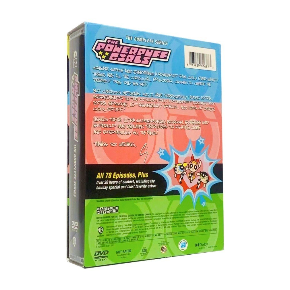 Powerpuff Girls Complete Series 12 Disc DVD All Seasons Cartoon Network Kids