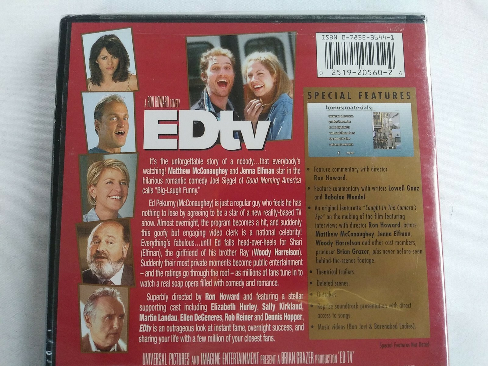 EDtv (DVD, 1999 Widescreen) Matthew McConaughey NEW Sealed Free Shipping !!!