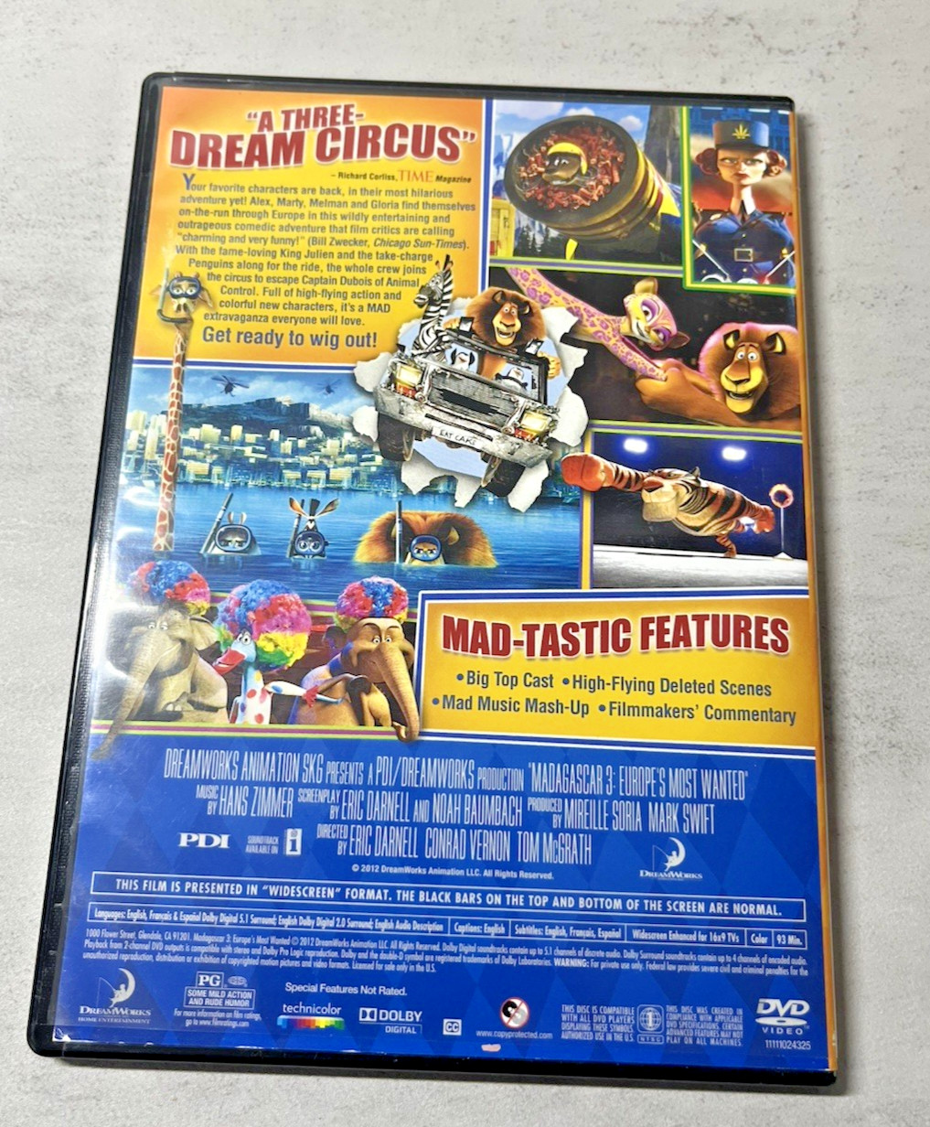 DreamWorks Madagascar 3 Europe’s Most Wanted DVD Deleted Scenes Commentary