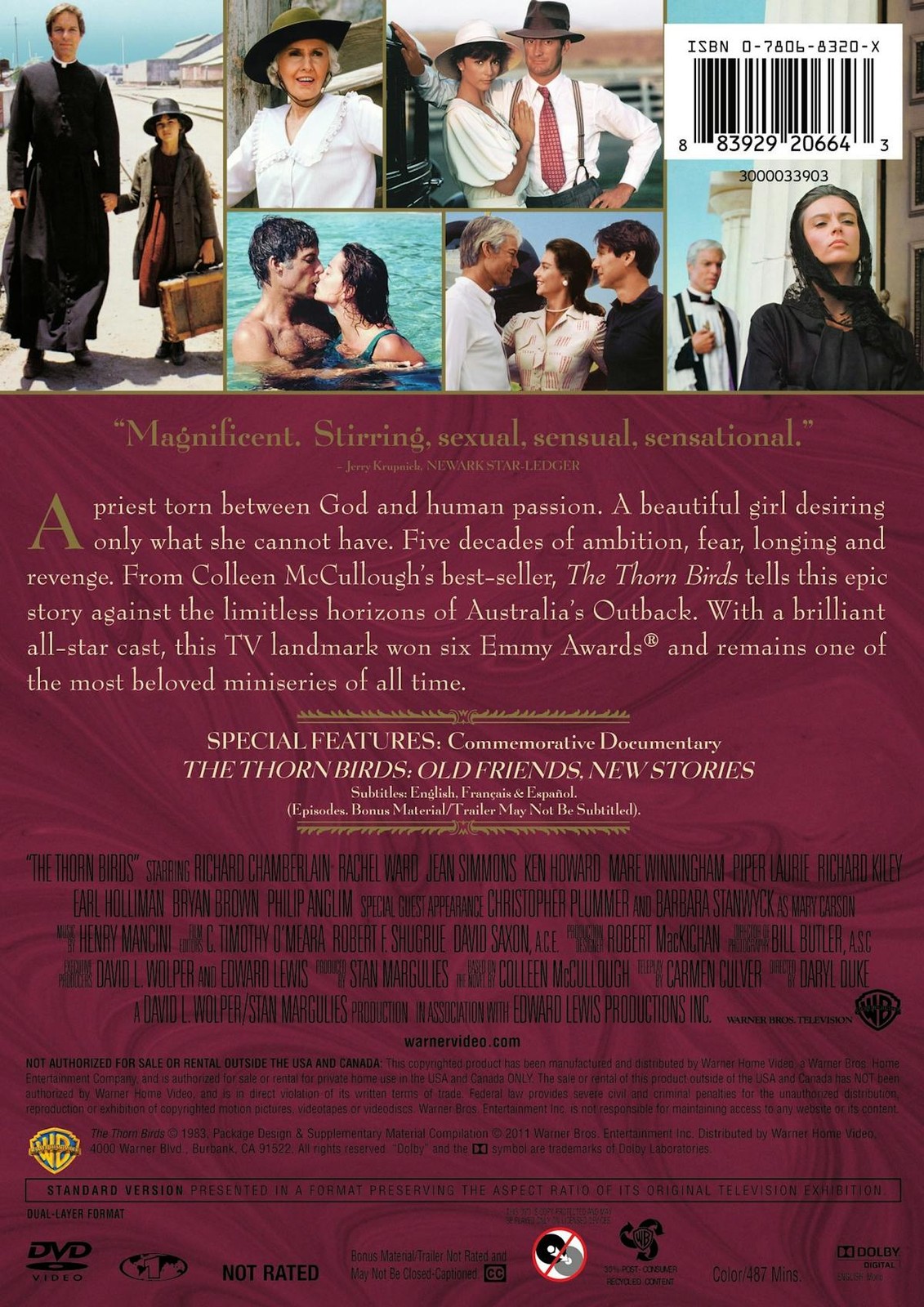 The Thorn Birds The Complete Collection DVD Rachel Ward NEW