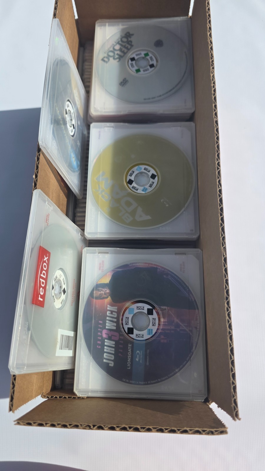 Redbox Movies! Case of 100 Random Titles – DVD and Blu-ray Mix – FREE SHIPPING!