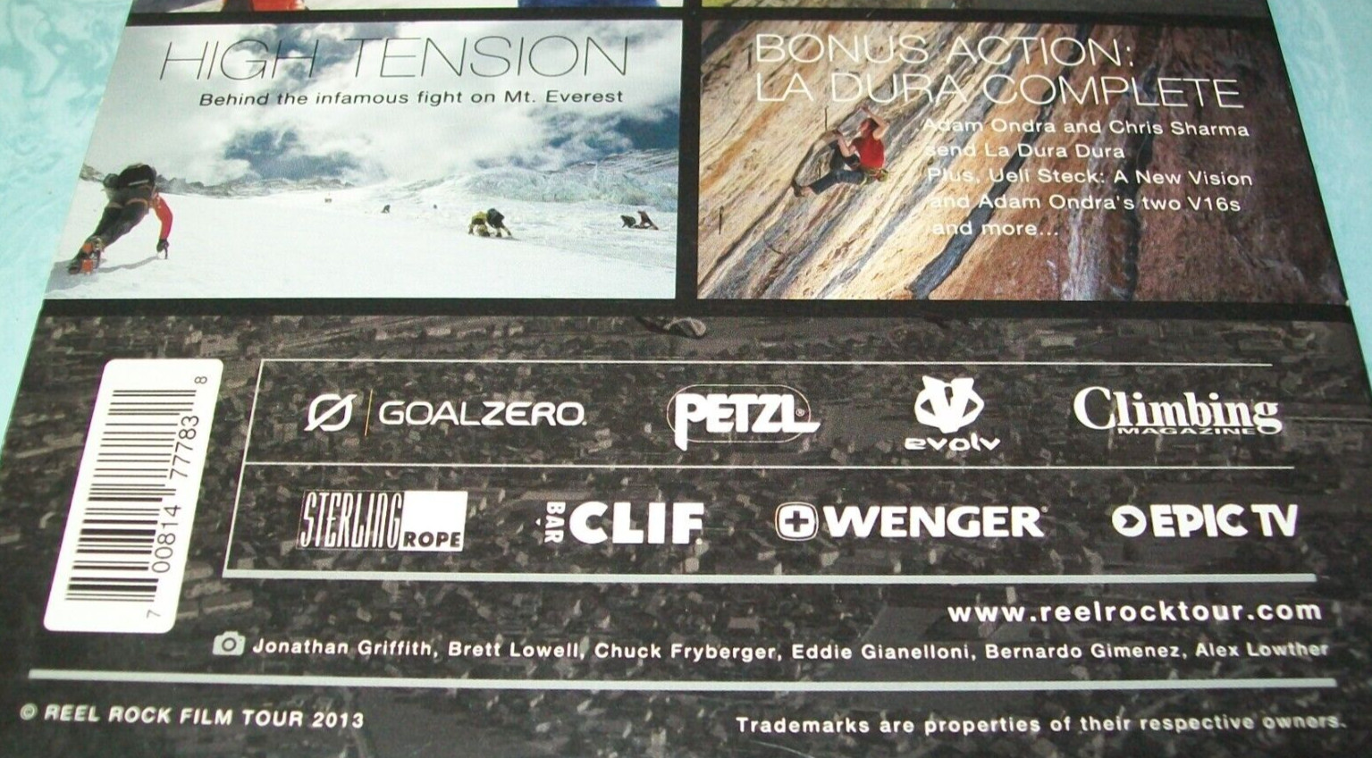 Reel Rock 8 (DVD, 2013) VGC