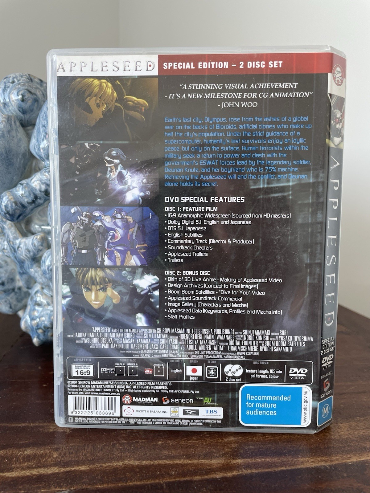Appleseed (2004) DVD 2 Disc Special Edition – Madman Entertainment