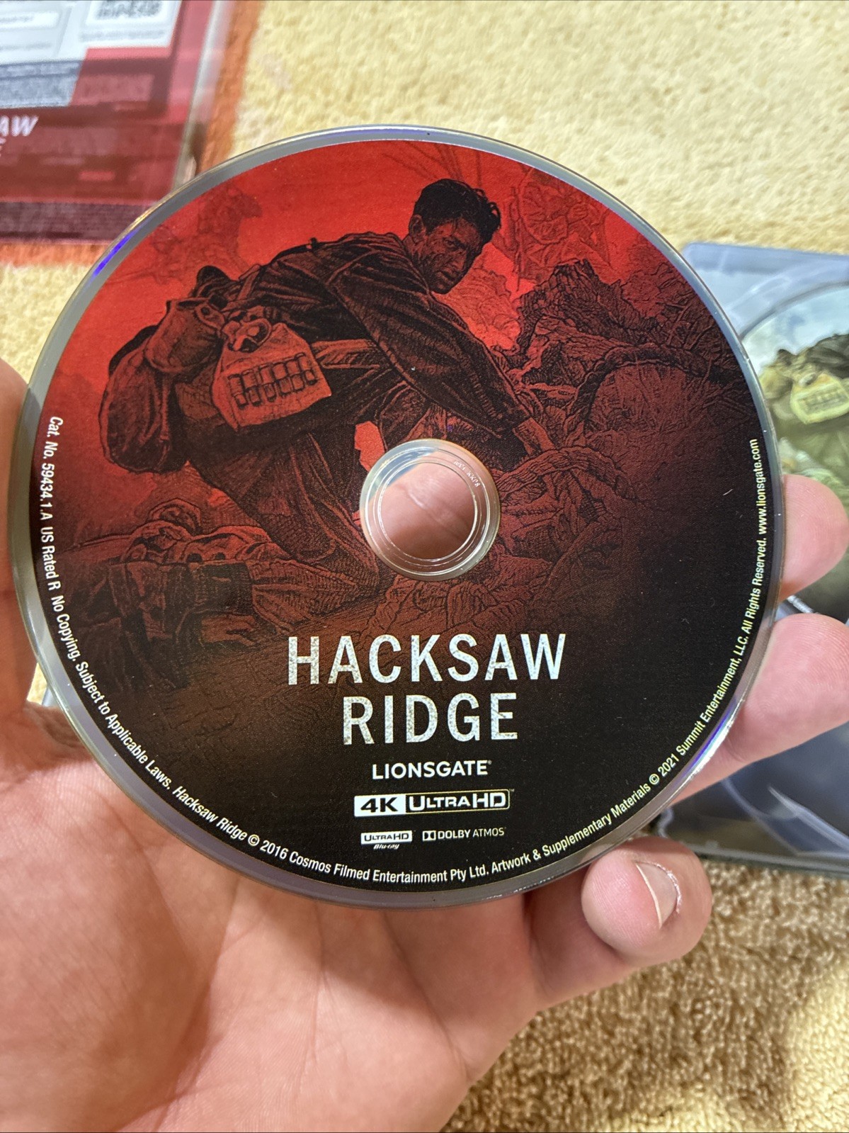 HACKSAW RIDGE: 4K ULTRA HD + BLURAY, STEELBOOK, BEST BUY ONLY. OOP.