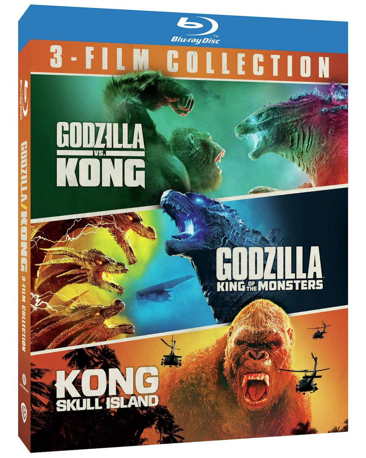 Godzilla / Godzilla King of the Monsters / Kong Skull Island Blu-ray NEW