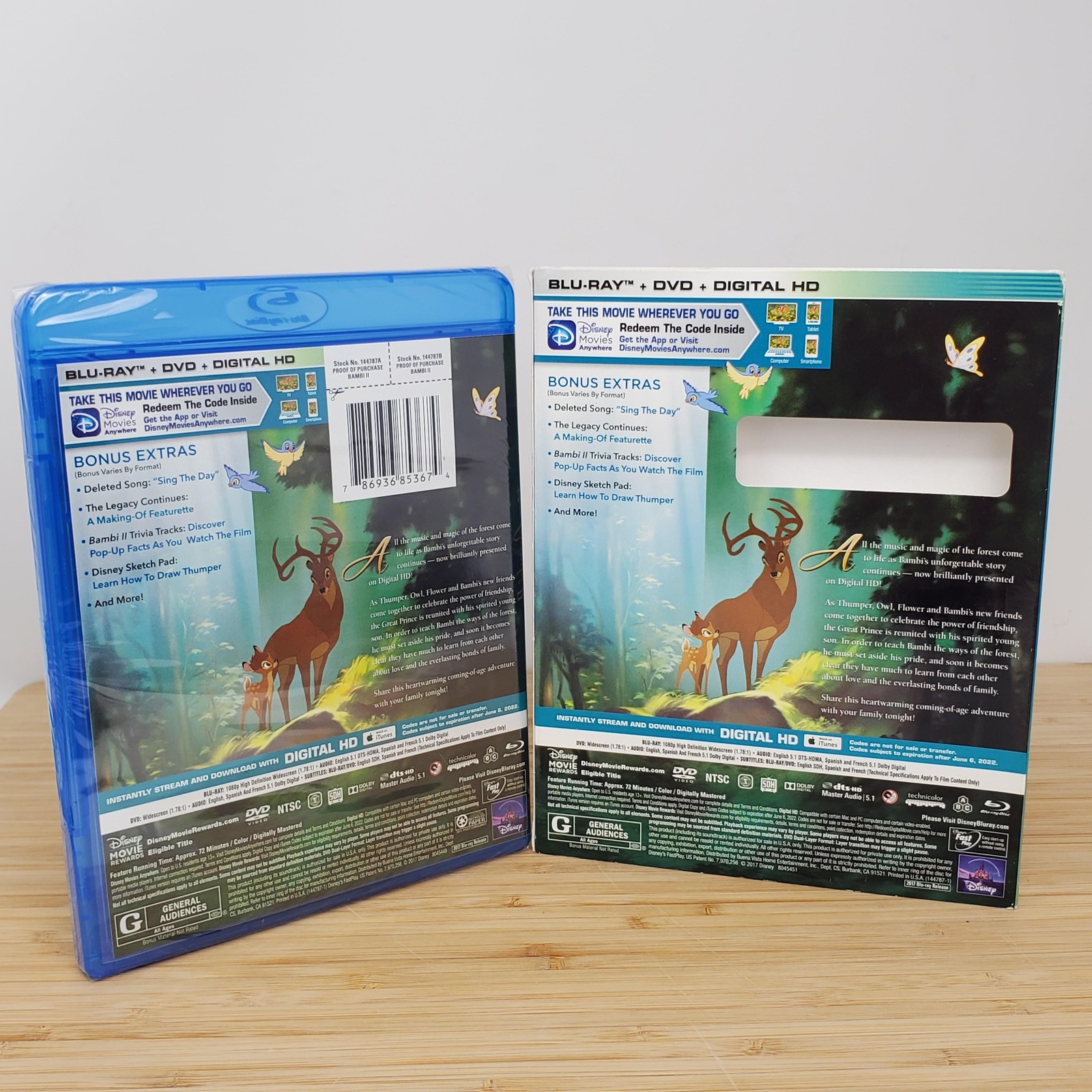 Bambi II Blu-ray + DVD Disney Movie Club Exclusive 2013 w/ Slipcover 16:9 NEW