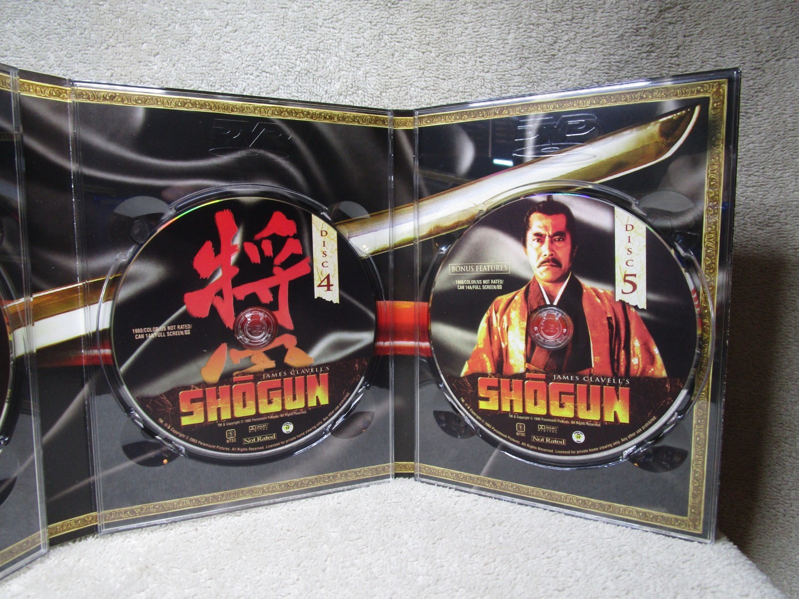 SHOGUN (1980) Official Paramount Release US Five Disc DVD Set Out of Print OOP