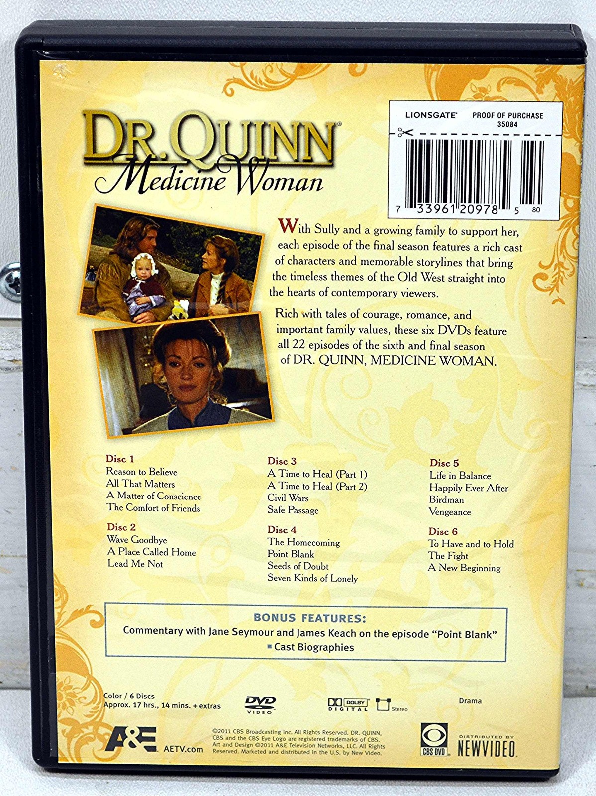 Dr. Quinn Medicine Woman Jane Seymour Joe Lando Complete Season 6