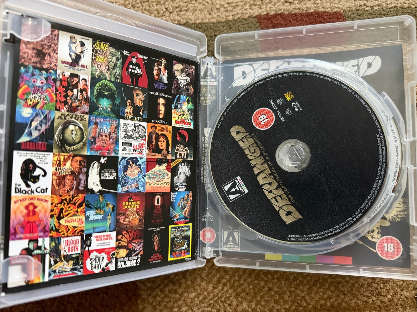Deranged (1974) – Arrow Video Blu-ray/DVD Combo **REGION B LOCKED**