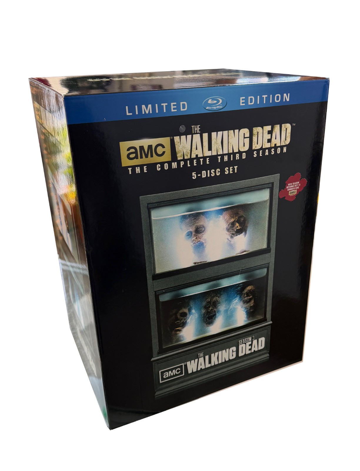 The Walking Dead: Zombie Head Tank Third Season LIMITED Blu-ray, 2012 Brand NEW