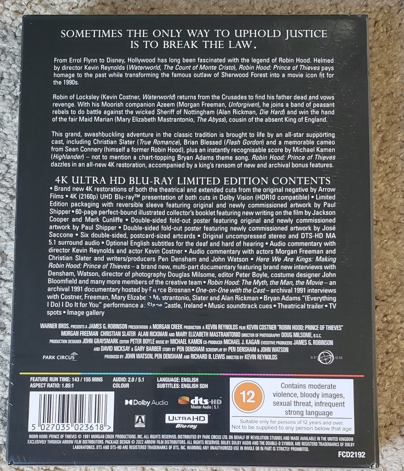 ROBIN HOOD 4K UHD Limited Edition Arrow Video UK OOP Chunky Box STILL SEALED