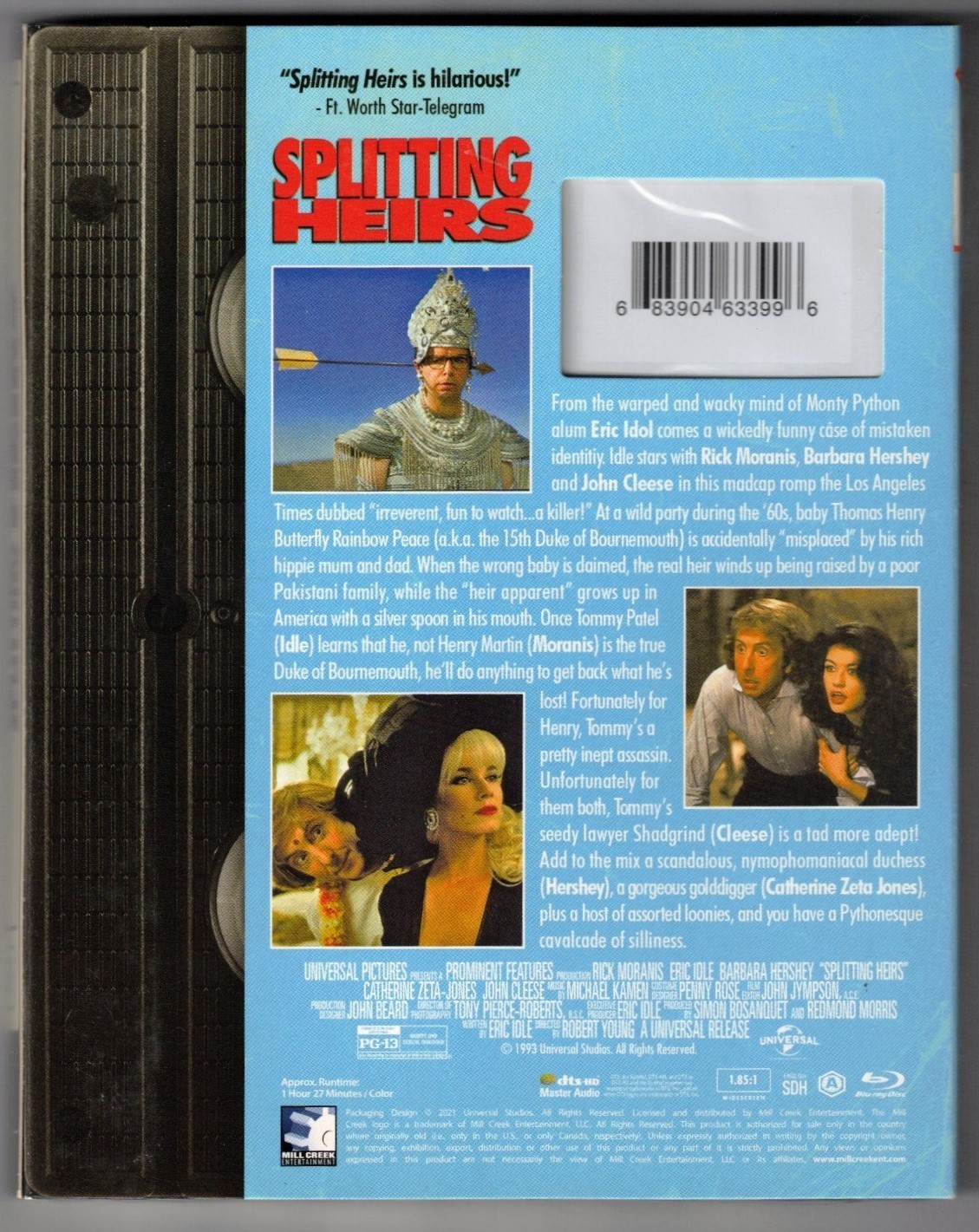 NEW! SEALED! Splitting Heirs [1993/2021] Blu-ray + RETRO VHS slipcover (Moranis)