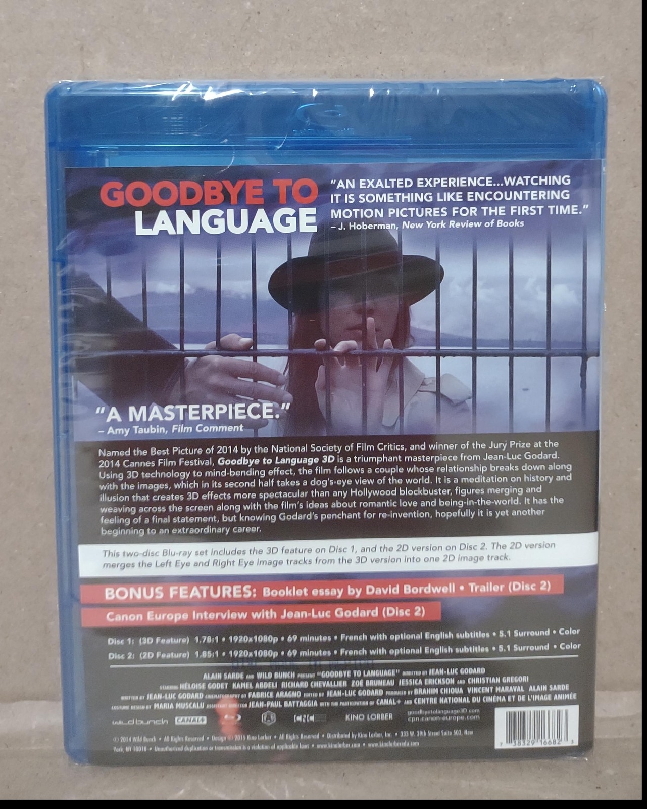 NEW – Goodbye to Language 3D Blu-ray 2014 [Kino Lorber] Jean-Luc Godard