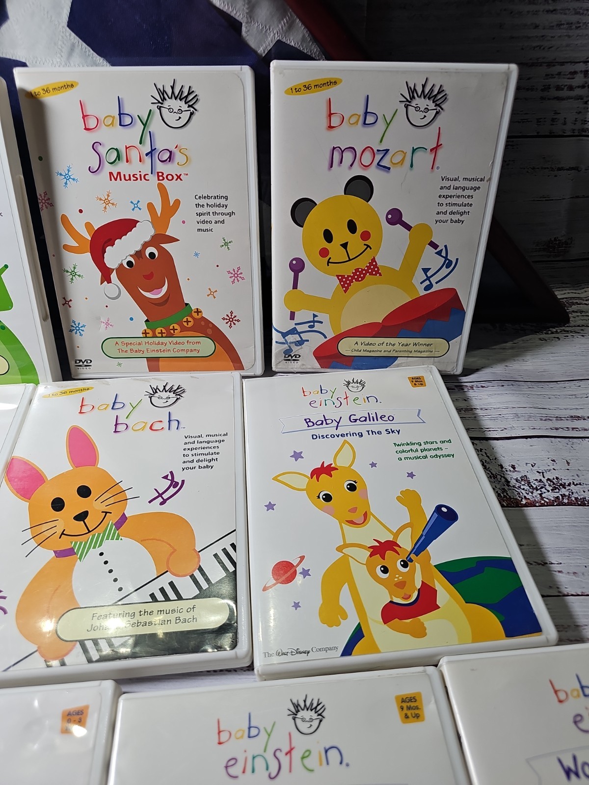 Baby Einstein DVD Collection 10 Disc Lot Educational Sensory Disney Baby