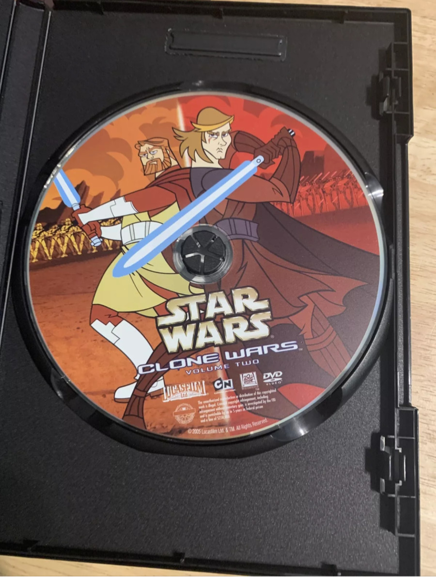 Star Wars Clone Wars 2003–2005 Vol 1 2 DVD Tartakovsky Insert -Authentic US !