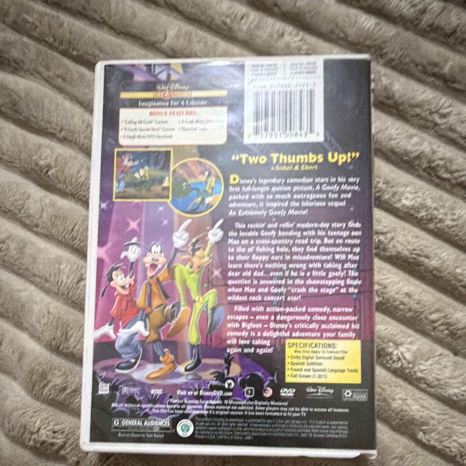 Walt Disney A Goofy Movie Gold Collection DVD NTSC Rated G 78 Min Tall Case