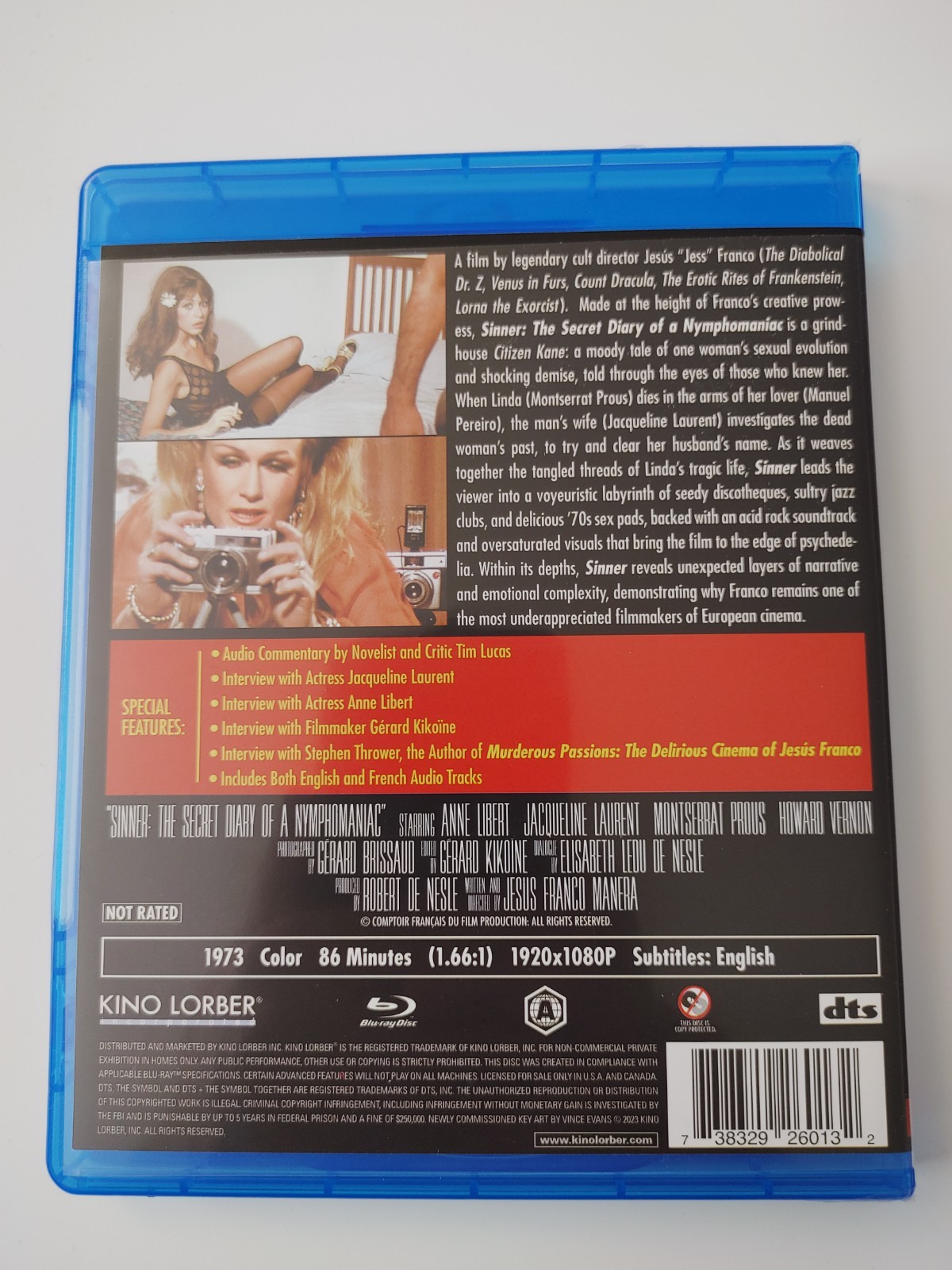 Sinner: the Secret Diary of a Nymphomaniac (Blu-ray 1973) Jess Franco Grindhouse