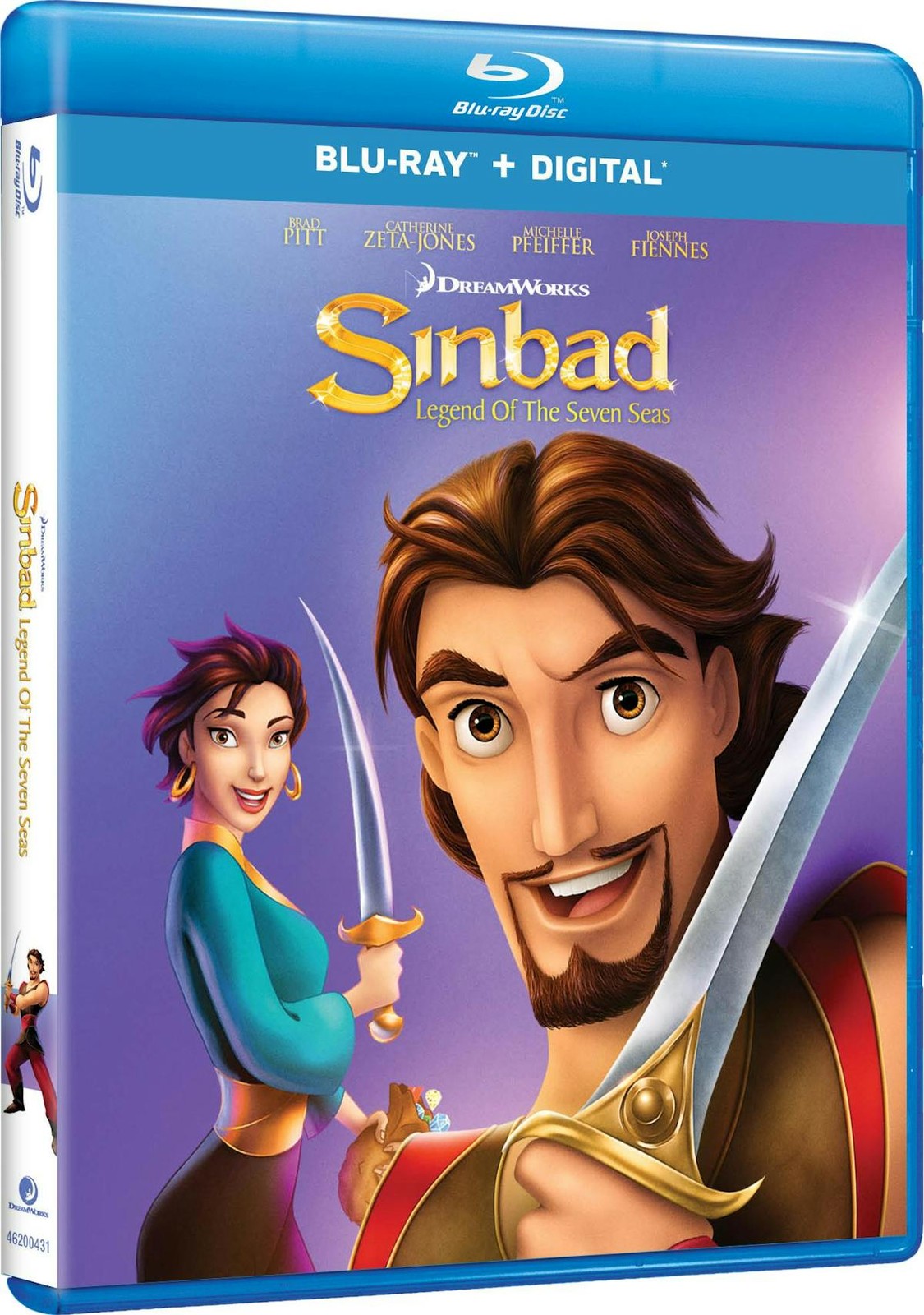 Sinbad Legend of the Seven Seas Blu-ray Brad Pitt NEW