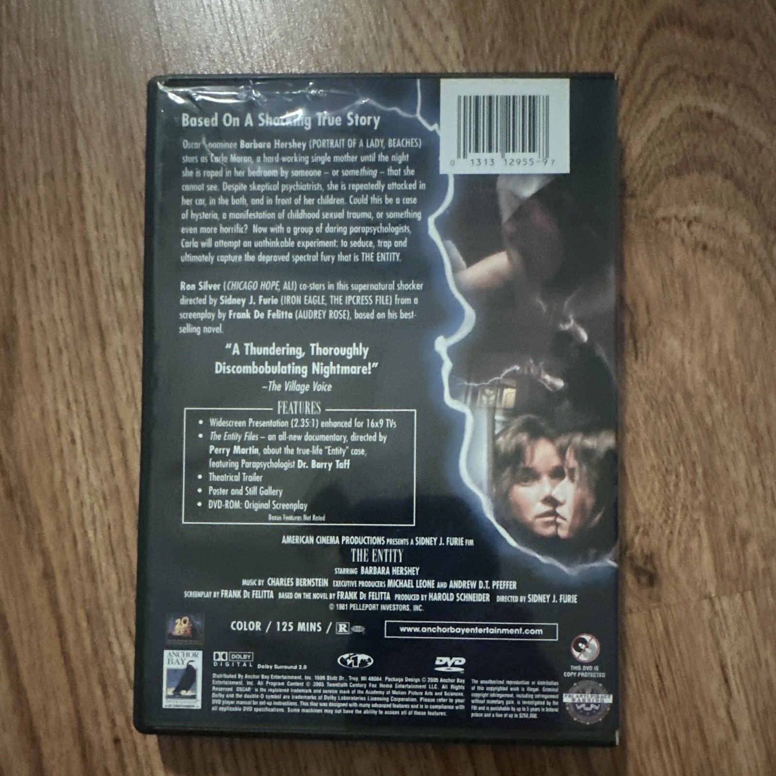 The Entity DVD R Horror Widescreen Barbara Hershey Ron Silver Sidney J. Furie