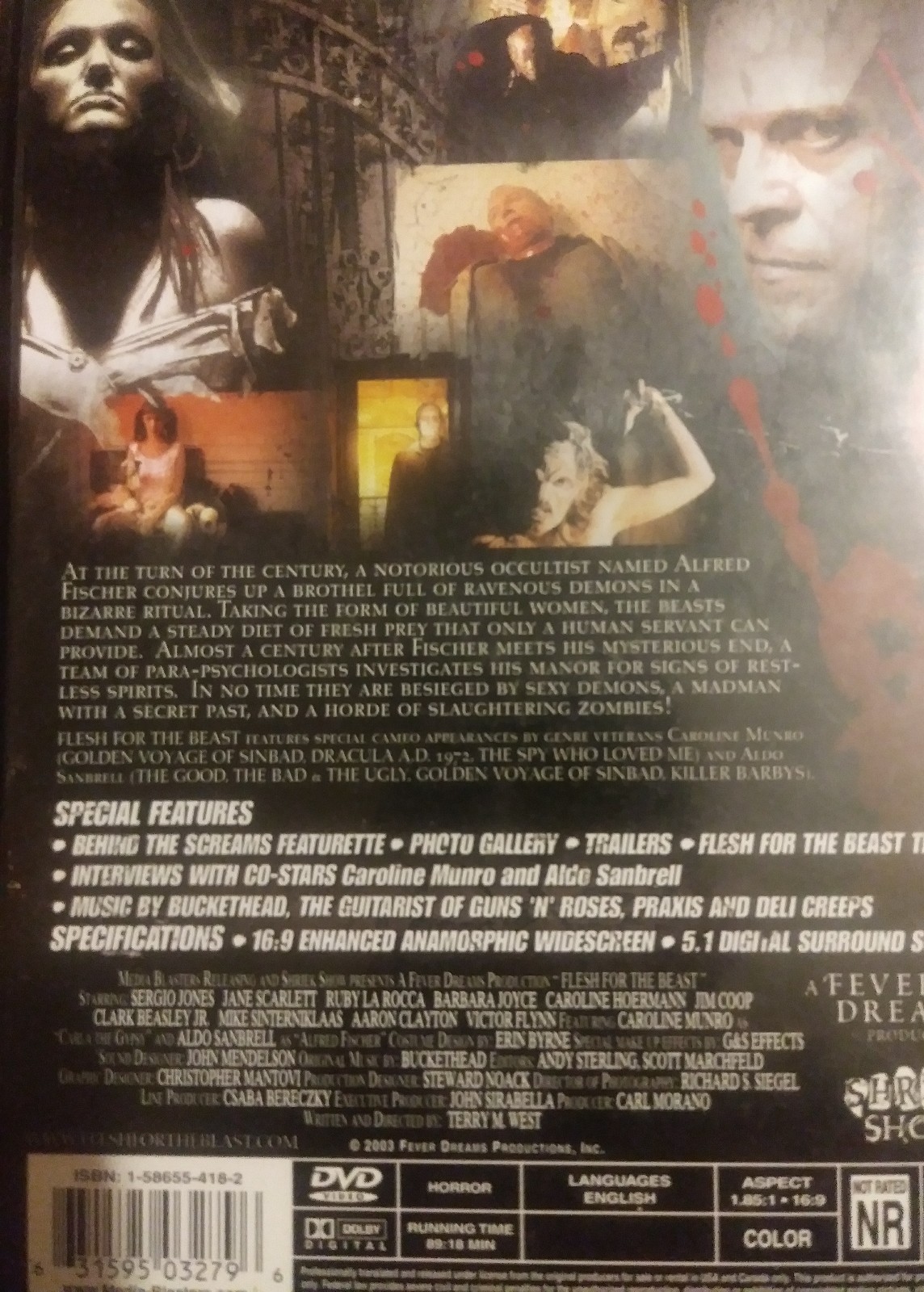 Flesh for the Beast (Unrated Edtion) DVD Open The Gate Step In Lose Your Mind