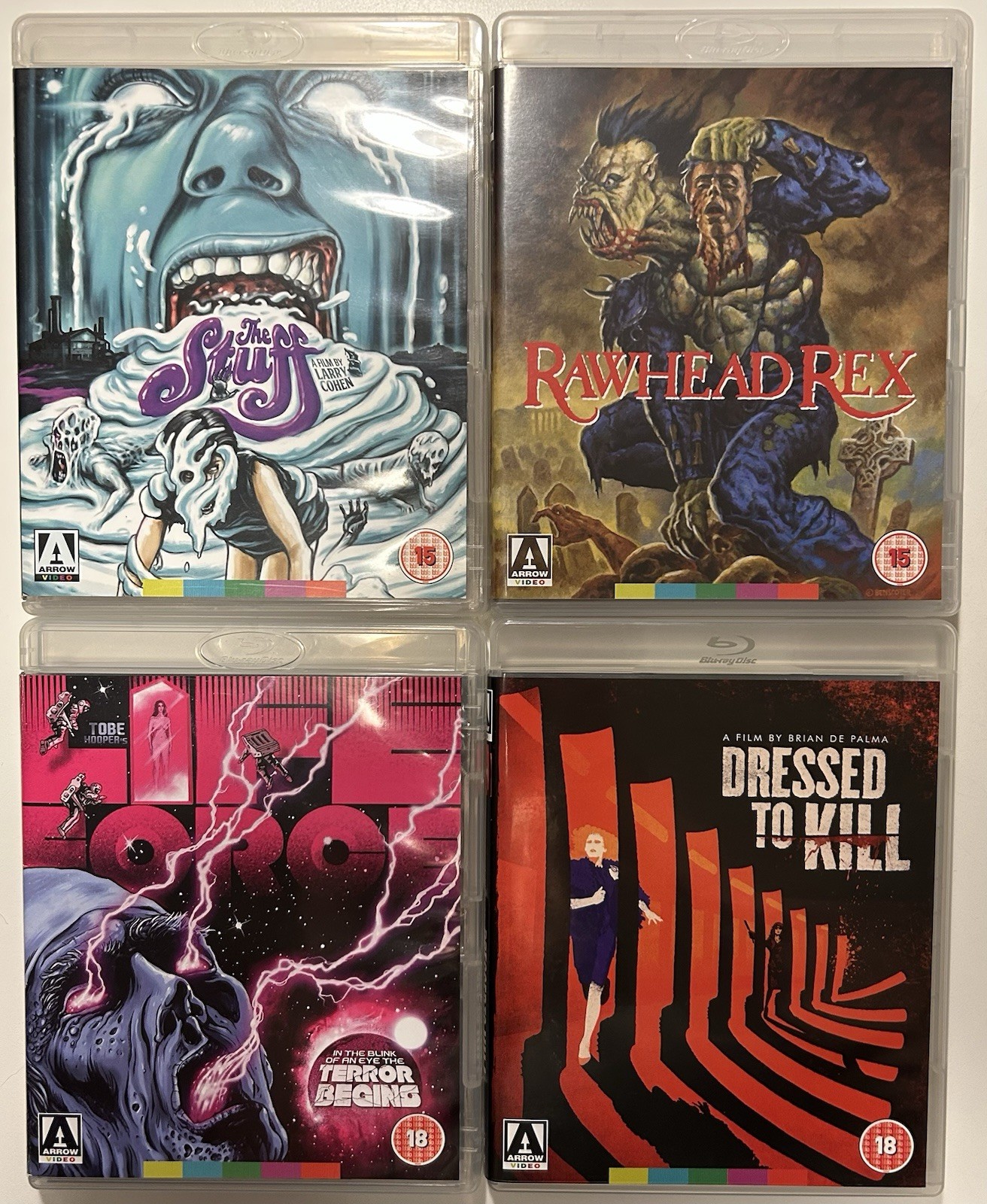 Arrow Video Blu-ray Lot of 8 Region B (Giallo, Fukusaku, De Palma, Carpenter)