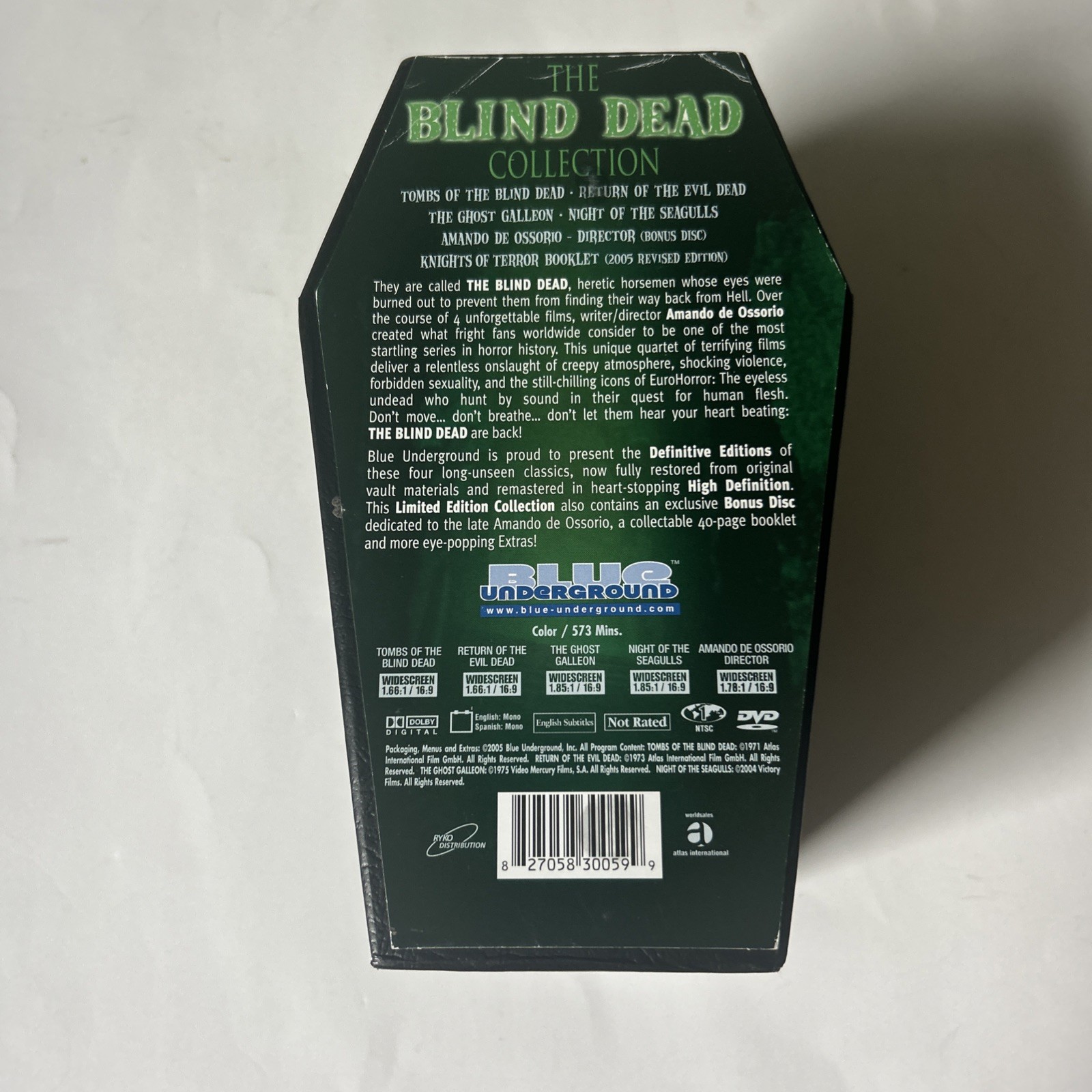 Blue Underground LE NR The Blind Dead Collection 5-DVD Box Set-book-wide-extras