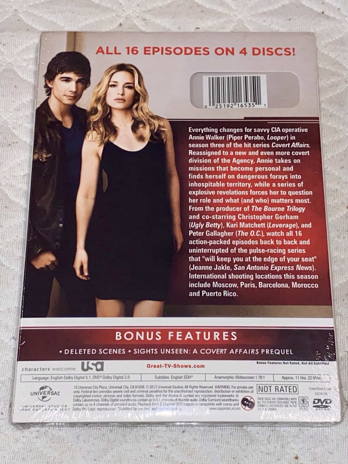 Covert Affairs Complete Series, Season 1-5, DVD, Piper Perabo, New & Sealed
