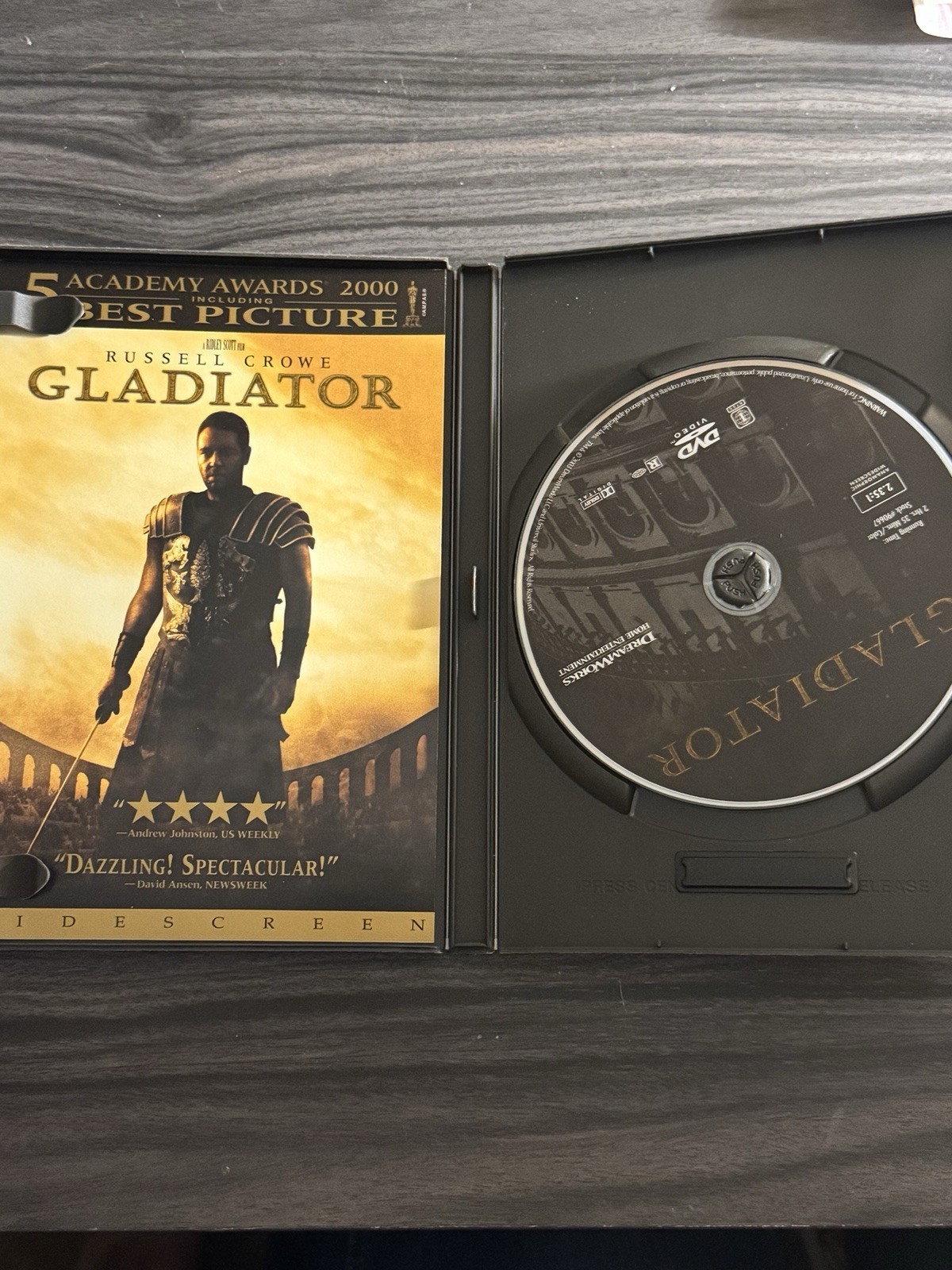 Gladiator DVD Widescreen Edition Dreamworks Pictures SKG Russell Crowe