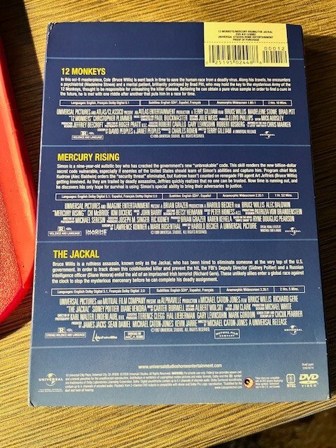12 Monkeys & Mercury Rising & The Jackal Collector’s Edition Triple Feature DVD
