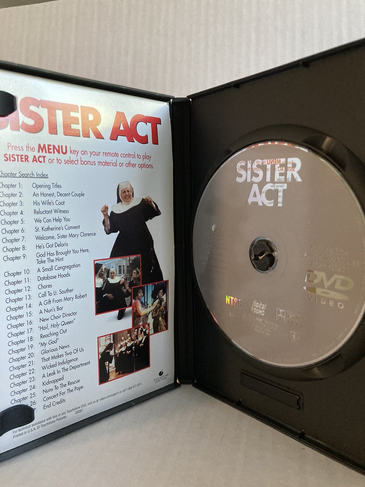 Sister Act DVD Widescreen Whoopi Goldberg 100 Minutes