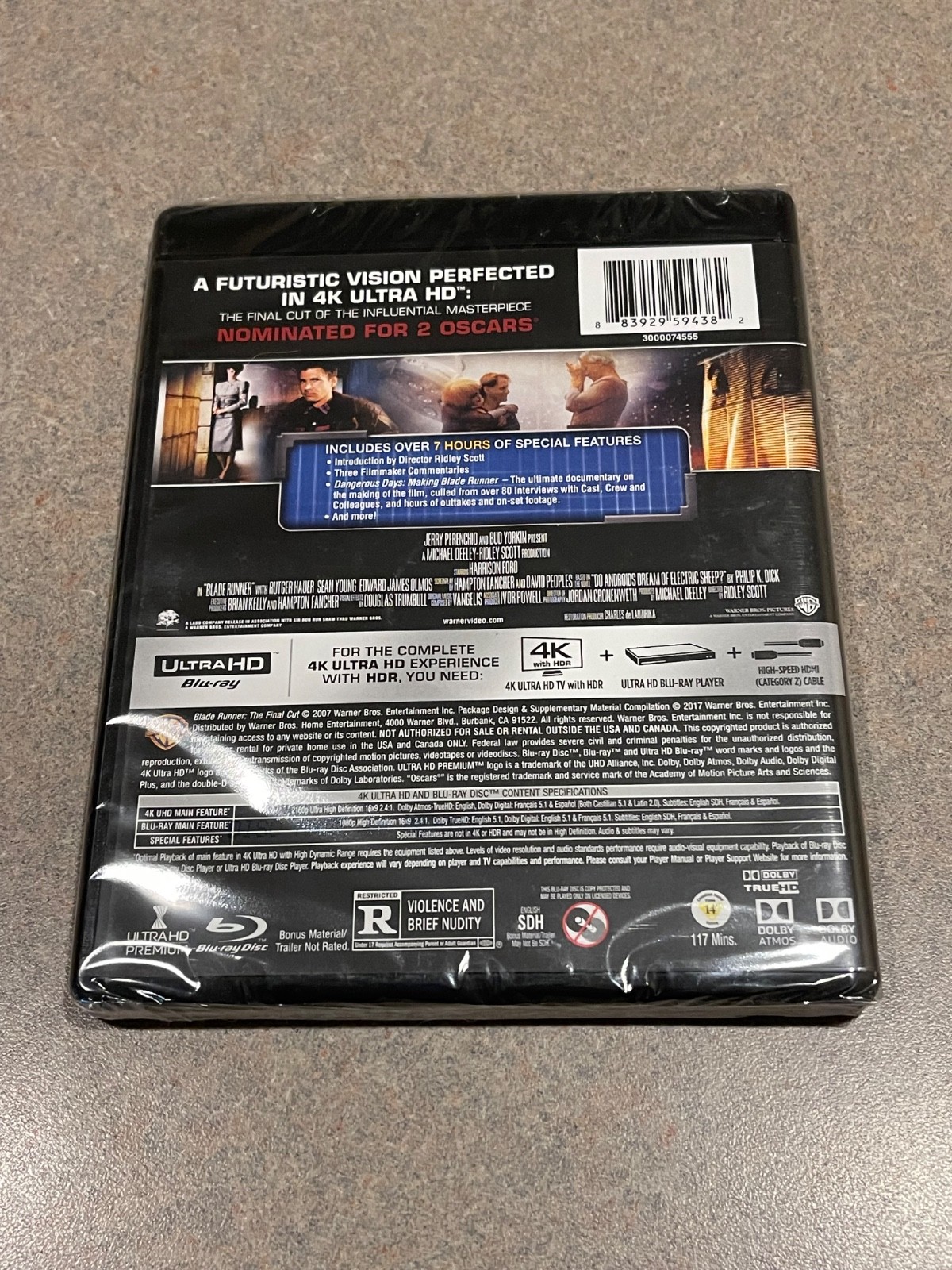 Blade Runner : The Final Cut (4K Ultra HD, Blu-ray) Harrison Ford, New, Sealed!