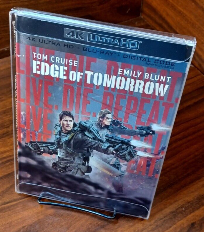 Edge of Tomorrow -Live Die Repeat (4K)SLIPCOVER w/PROTECTIVE SLEEVE-NEW-Free S&H