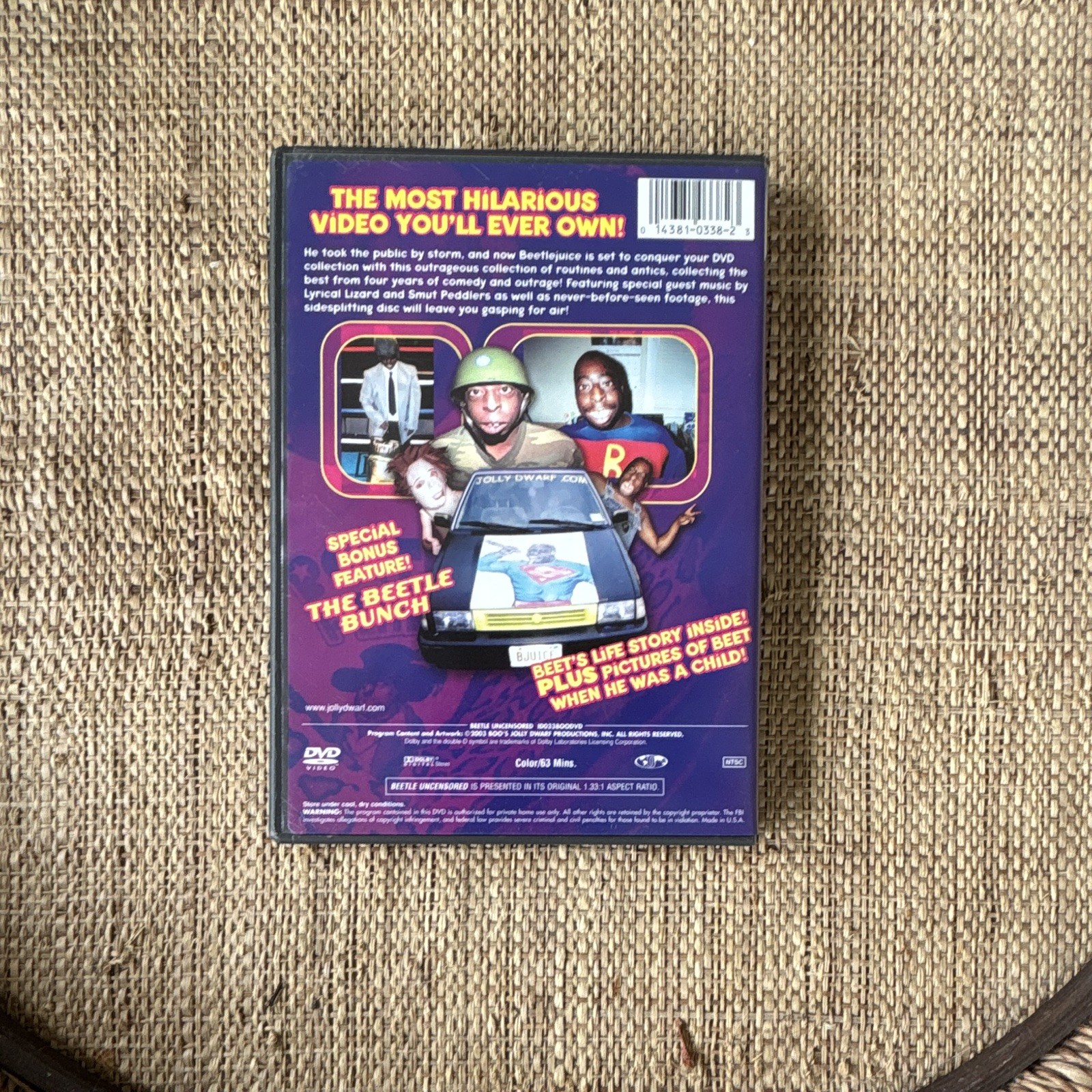 Beetle Uncensored DVD w/ Bonus Footage, Beetlejuice Comedy (2003) 63min R1