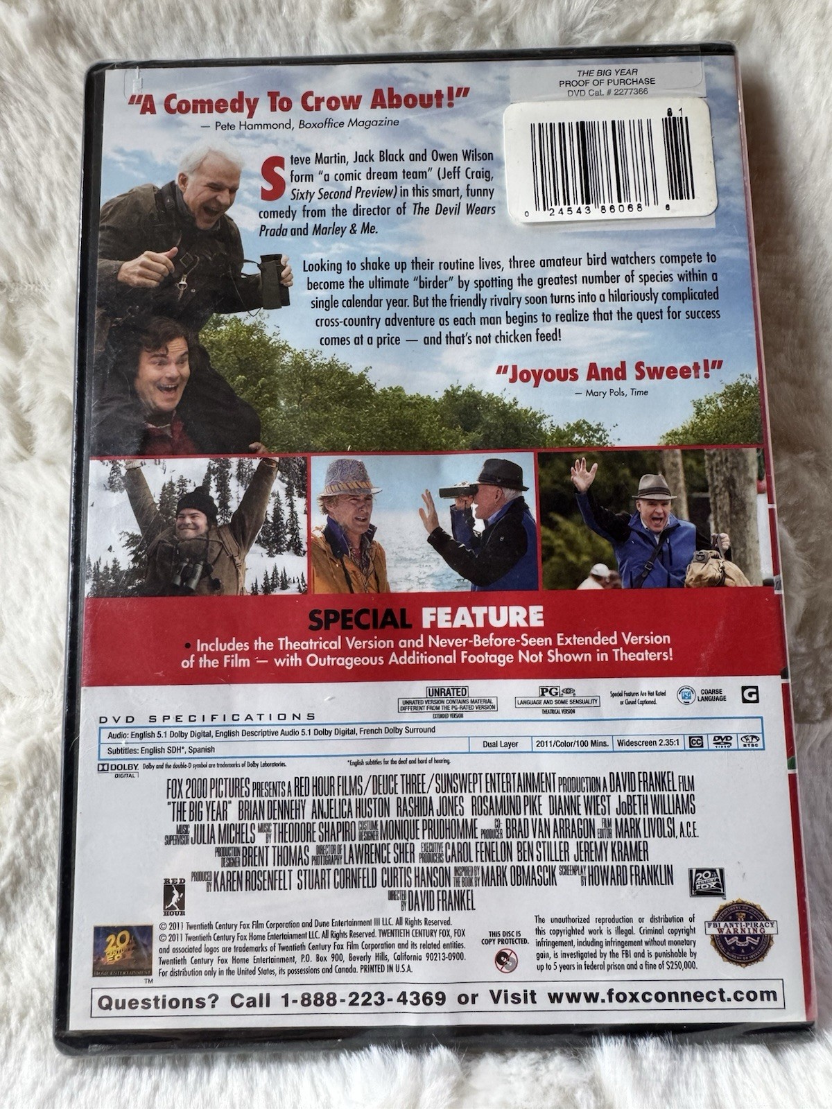 The Big Year (DVD, 2011) Unrated & Theatrical Release NEW