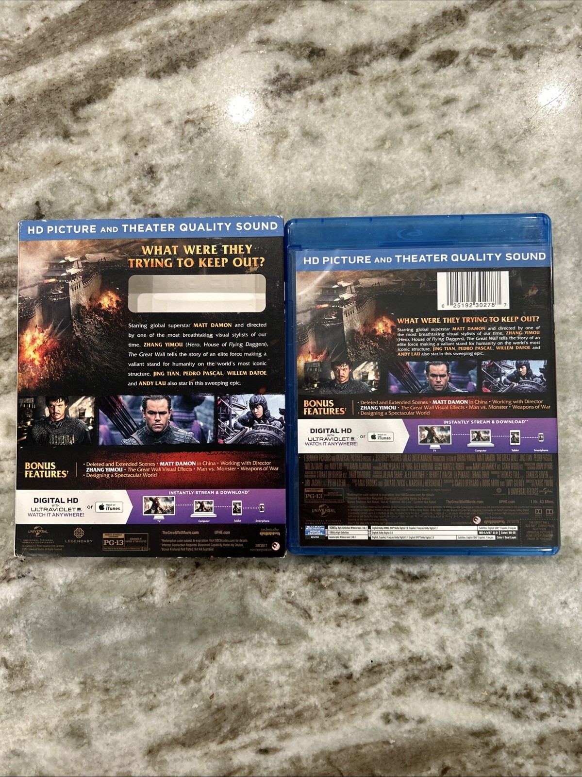 The Great Wall Blu-ray Starring Matt Damon – MINT DISC