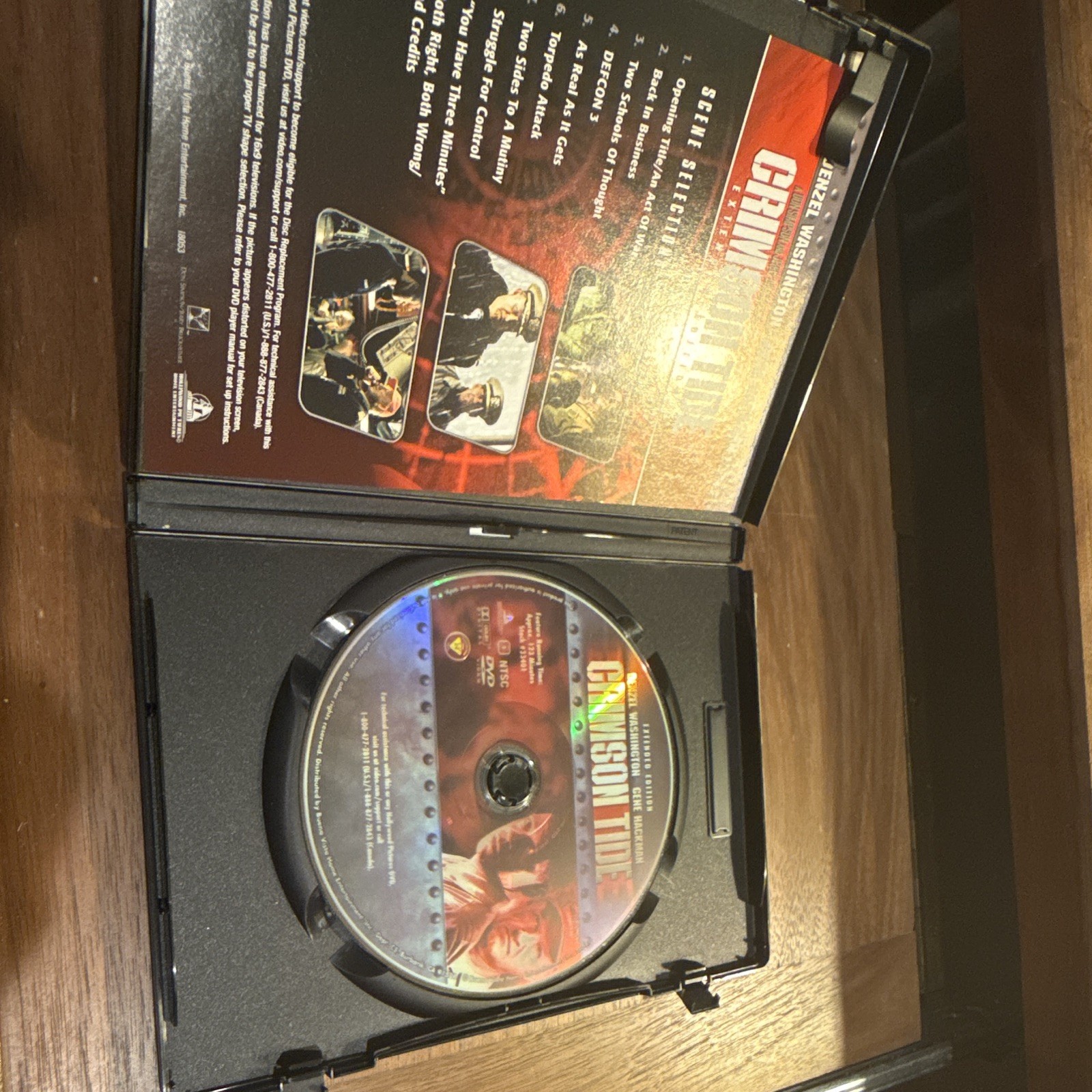 Crimson Tide DVD Unrated Extended Widescreen R Denzel Washington 113 Min
